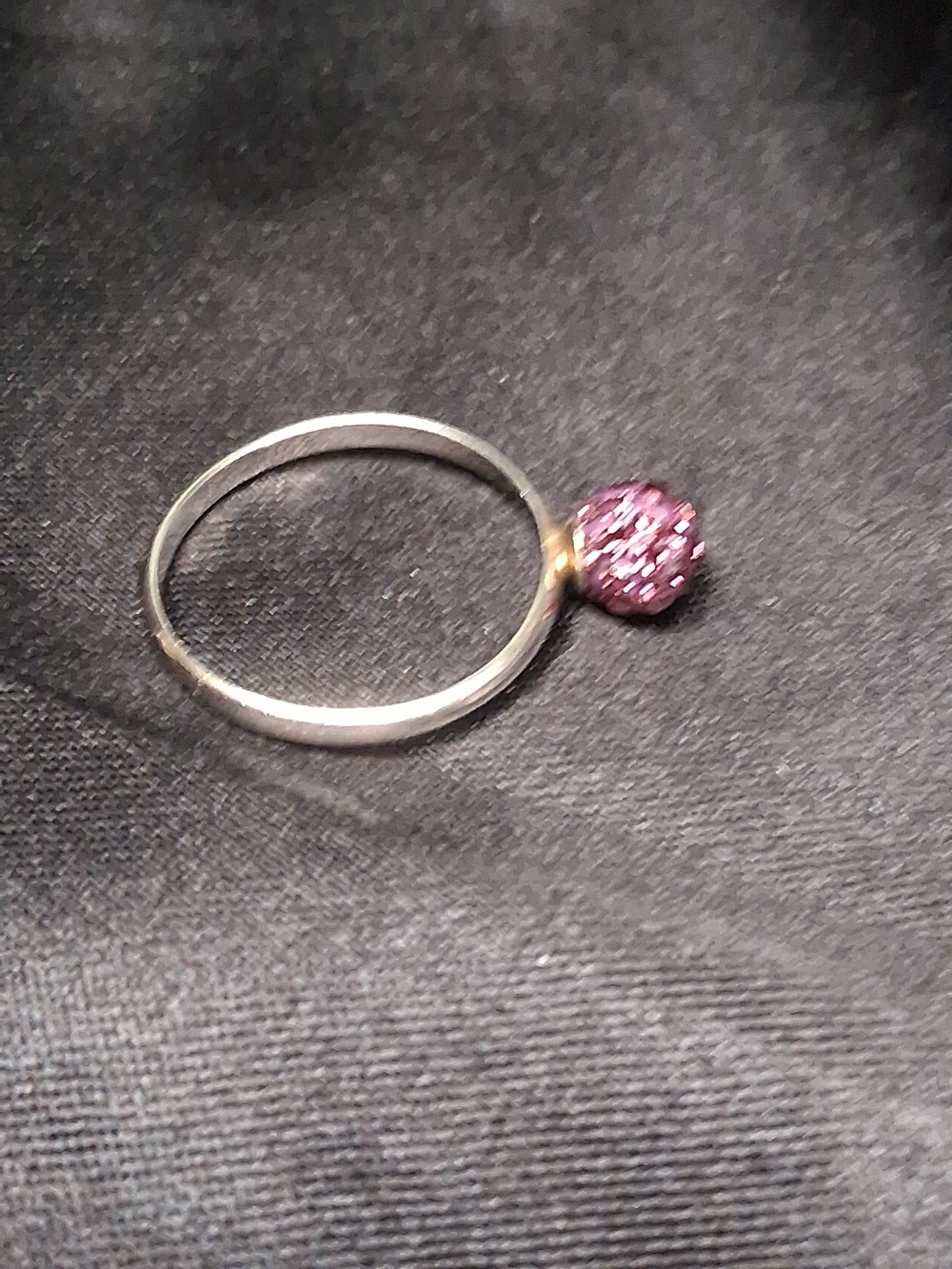 P12. 925 Sterling Silver JCM Purple Sparkle Cubic Zirconia Ring In SIZE 7 - Picture 3 of 7